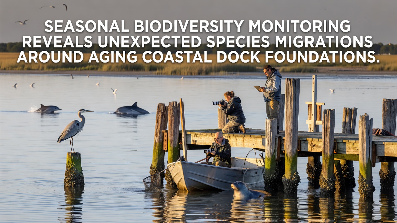 Seasonal Biodiversity Monitoring Reveals Unexpected Species Migrations Around Aging Coastal Dock Foundations